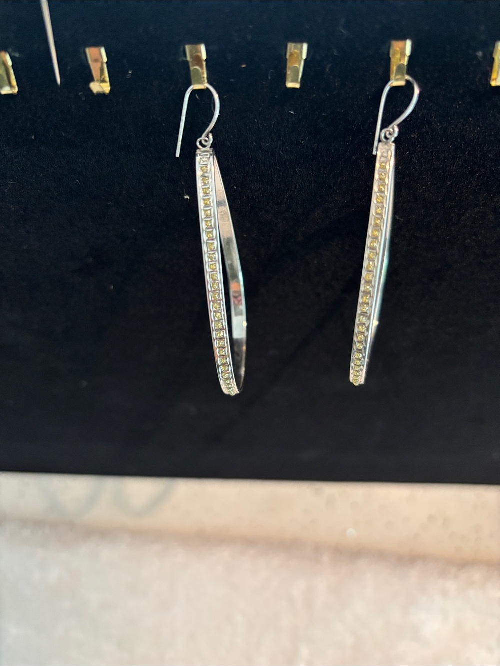 925 Sterling Silver Tear Drop Hoop Earrings